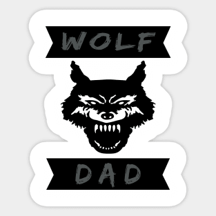 Wolf Dad Shirt Sticker